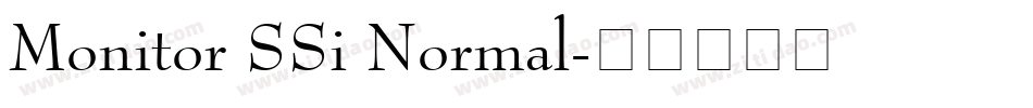 Monitor SSi Normal字体转换